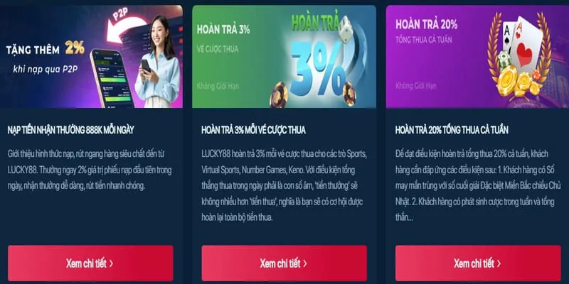 Các chương trình khuyến mãi 188lot